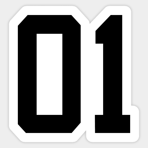 Number 01 - Number 01 - Sticker | TeePublic